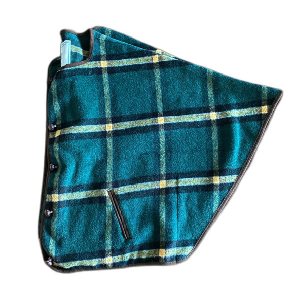Janie & Jack Green Plaid Cape Girls' 5-6 - Picture 1 of 11